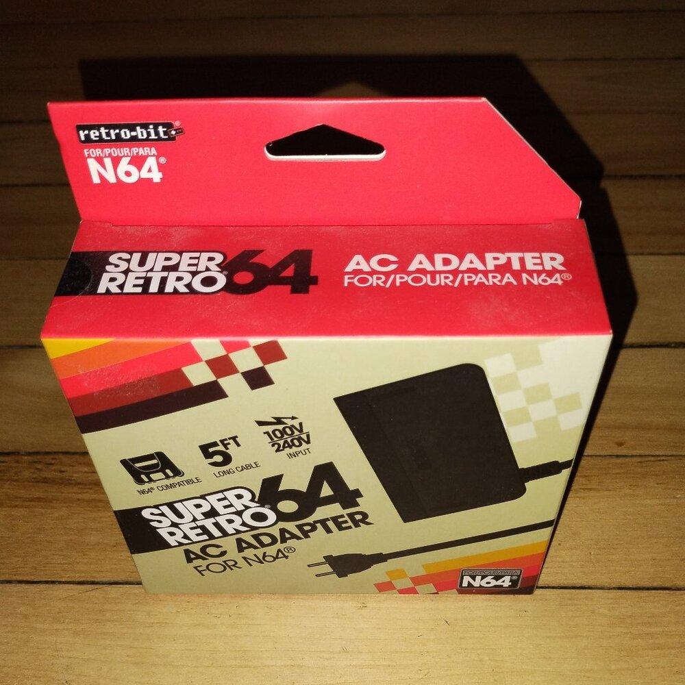 Retro-bit Nintendo 64 AC Adapter (Retro-bit, 2012) (unopened)